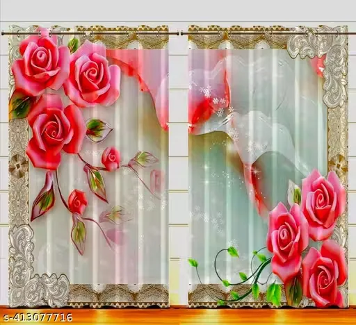 TLF POLUSTER PRINTED CURTAIN (PACK OF 1)